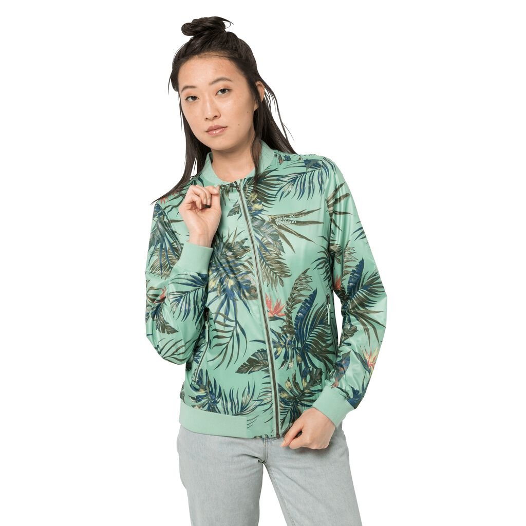 Jack Wolfskin TROPICAL BLOUSON μπουφάν ανοιξιάτικα γυναικεια ανοιχτο πρασινο | GR0677481